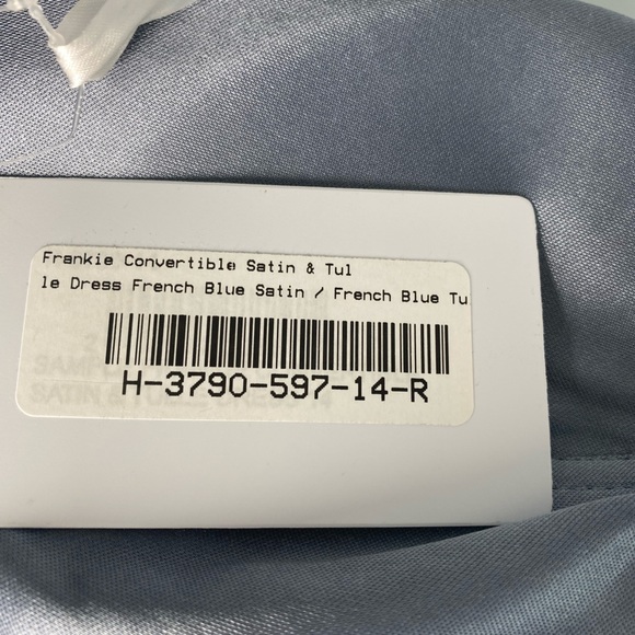 REVELY NWT Frankie Convertible Satin & Tul Le Dress in French Blue - Picture 15 of 15